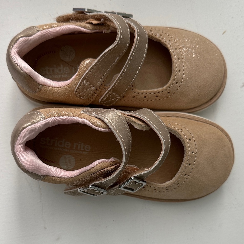 Stride Rite Light Brown Kids Dress Shoes